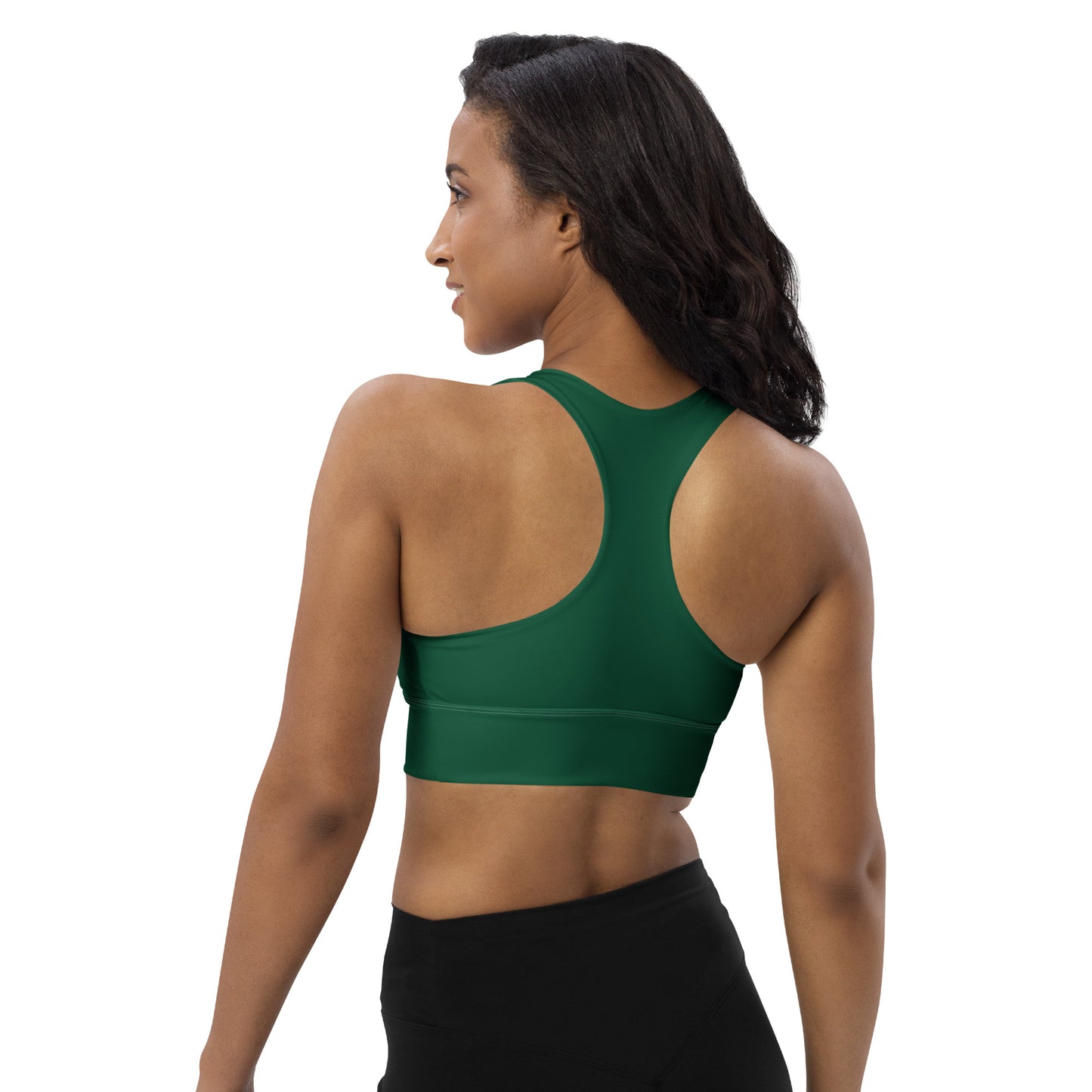 Brassière de sport éco-responsable Femme Blanc/Vert MARE À CIMA