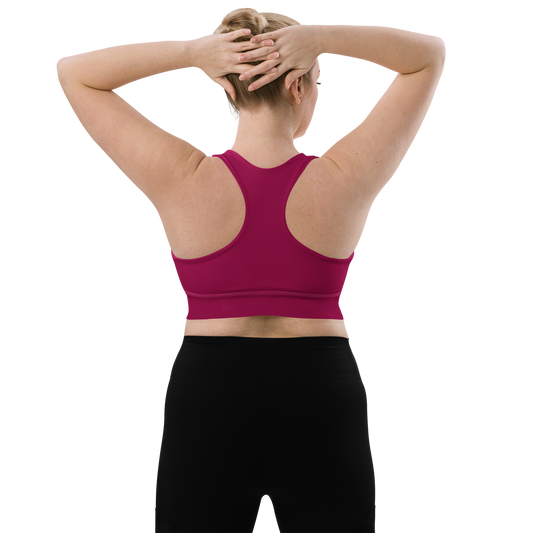 Brassière de sport éco-responsable Femme Renoso Blanc/Pourpre MARE À CIMA