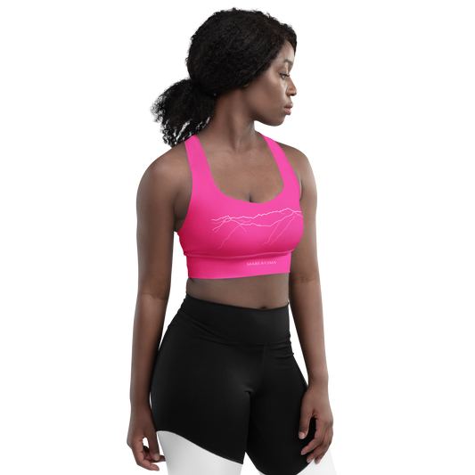 Brassière de sport éco-responsable Femme Renoso Blanc/Rose MARE À CIMA