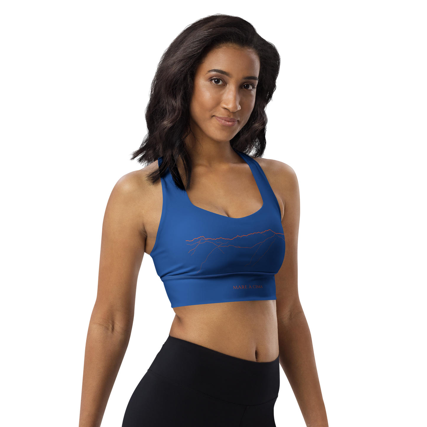 Brassière de sport éco-responsable Renoso Femme Bleu/Orange MARE À CIMA