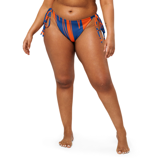 Bas de bikini éco-responsable Bleu/Orange MARE À CIMA