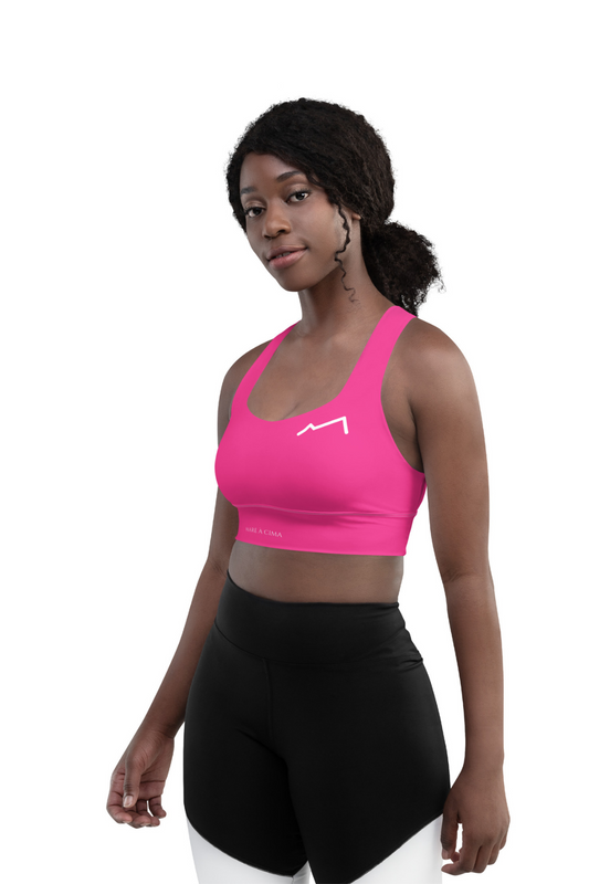 Brassière de sport éco-responsable Femme Blanc/Rose MARE À CIMA