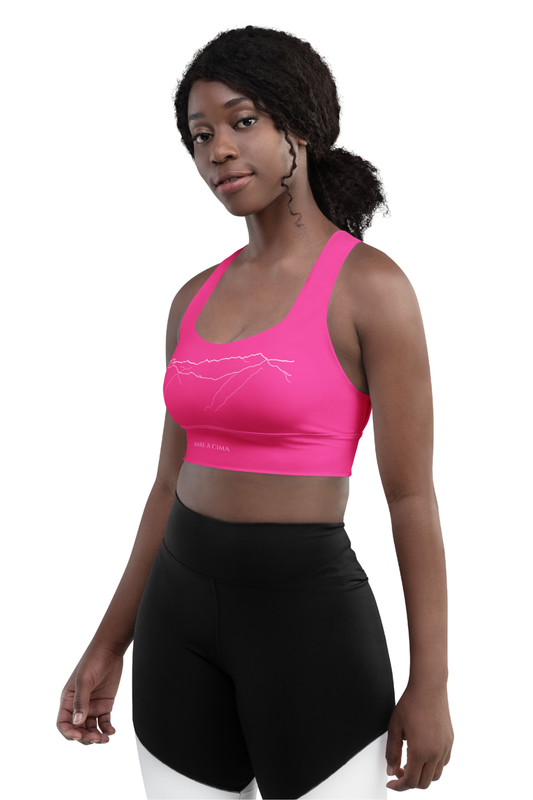 Brassière de sport éco-responsable Femme Renoso Blanc/Rose MARE À CIMA