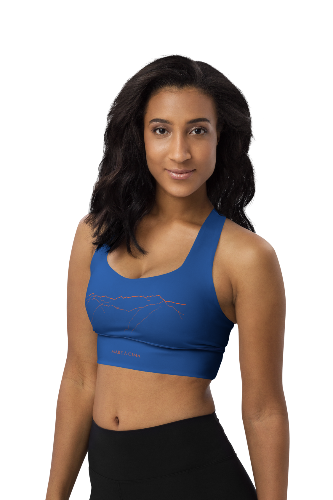 Brassière de sport éco-responsable Renoso Femme Bleu/Orange MARE À CIMA