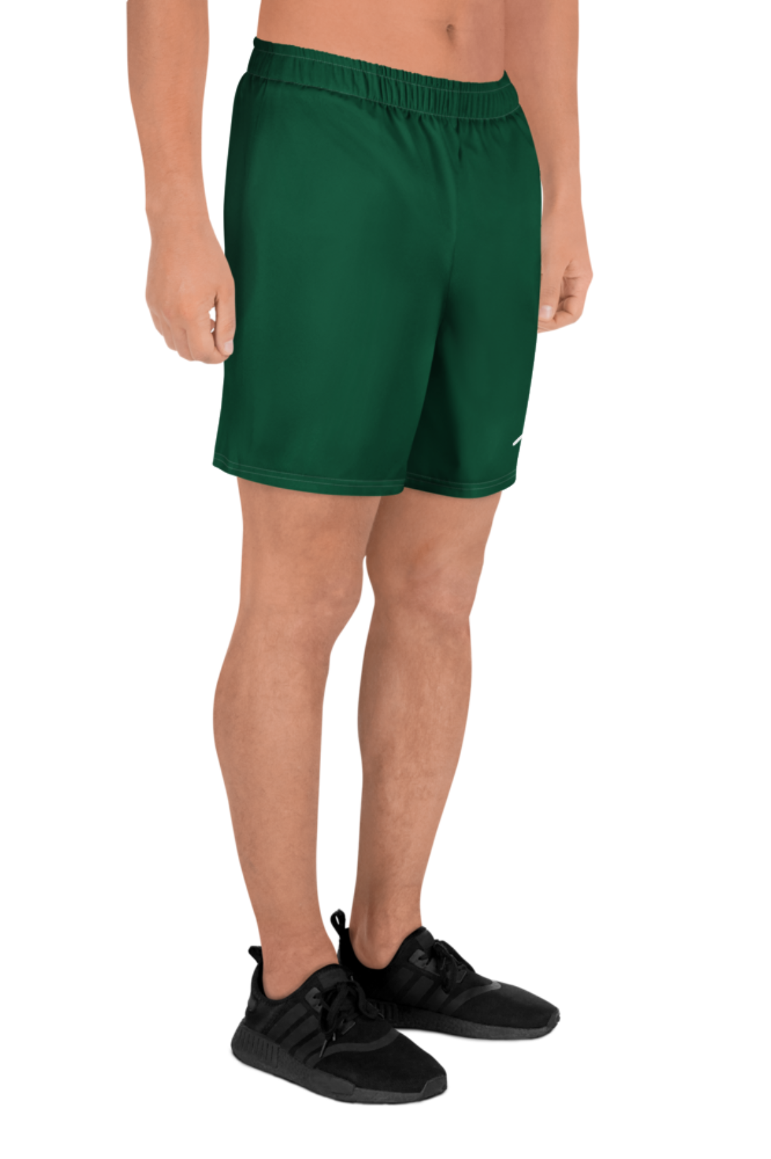 Short athlétique éco-responsable Homme Blanc/Vert MARE À CIMA