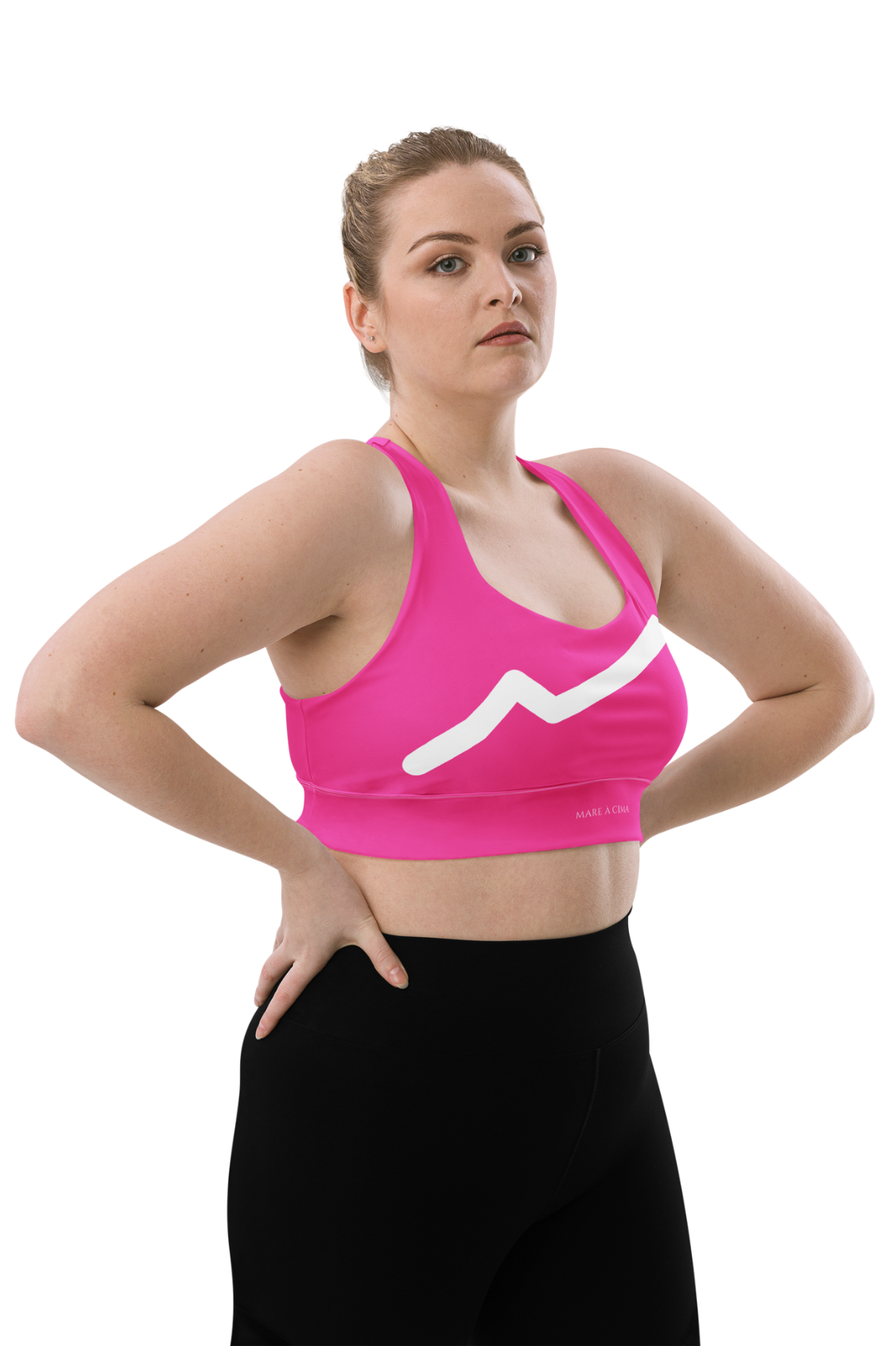 Brassière de sport éco-responsable Femme Ritu Blanc/Rose