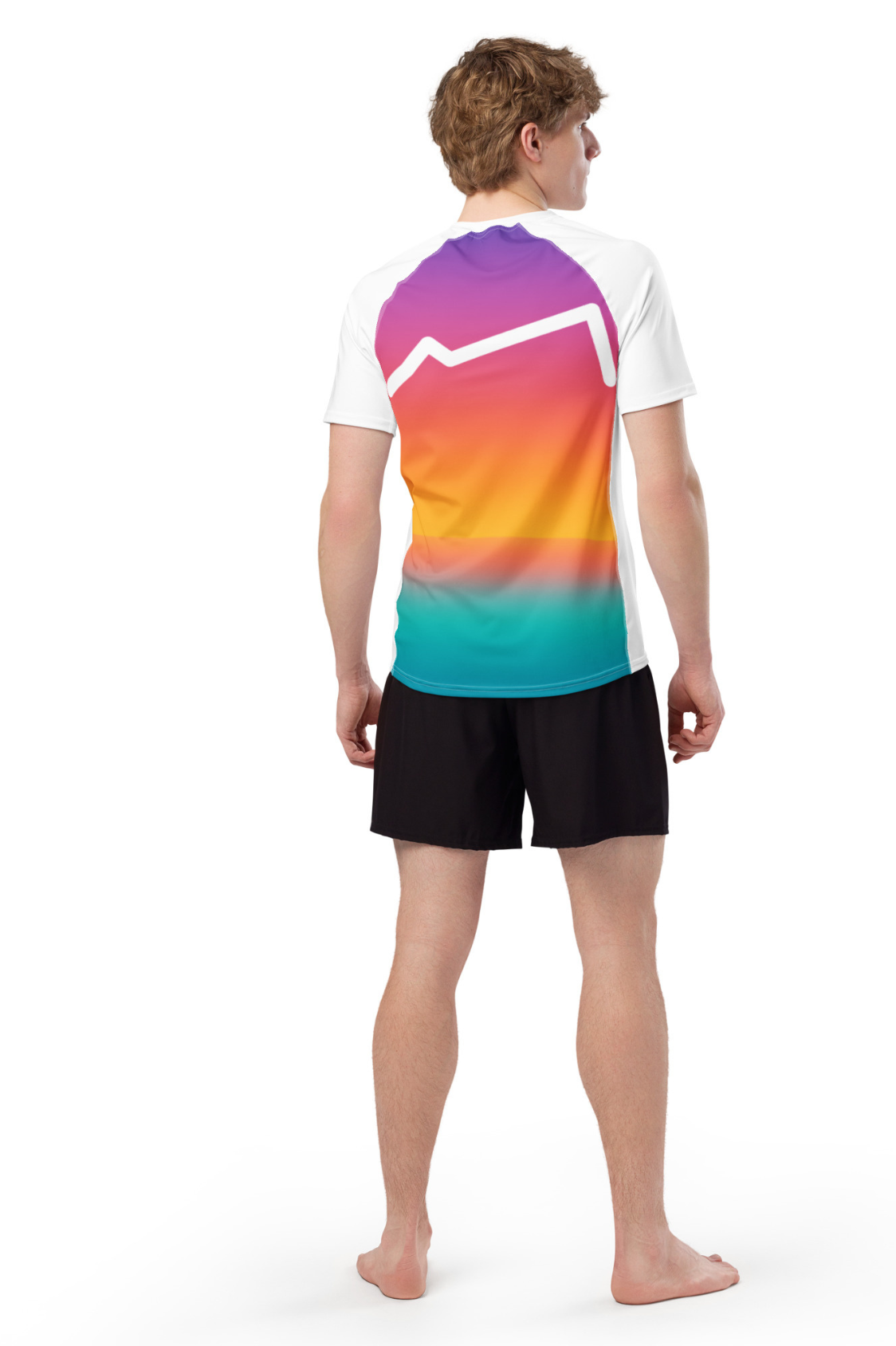 Haut de compression éco-responsable Homme Coucher De Soleil MARE À CIMA