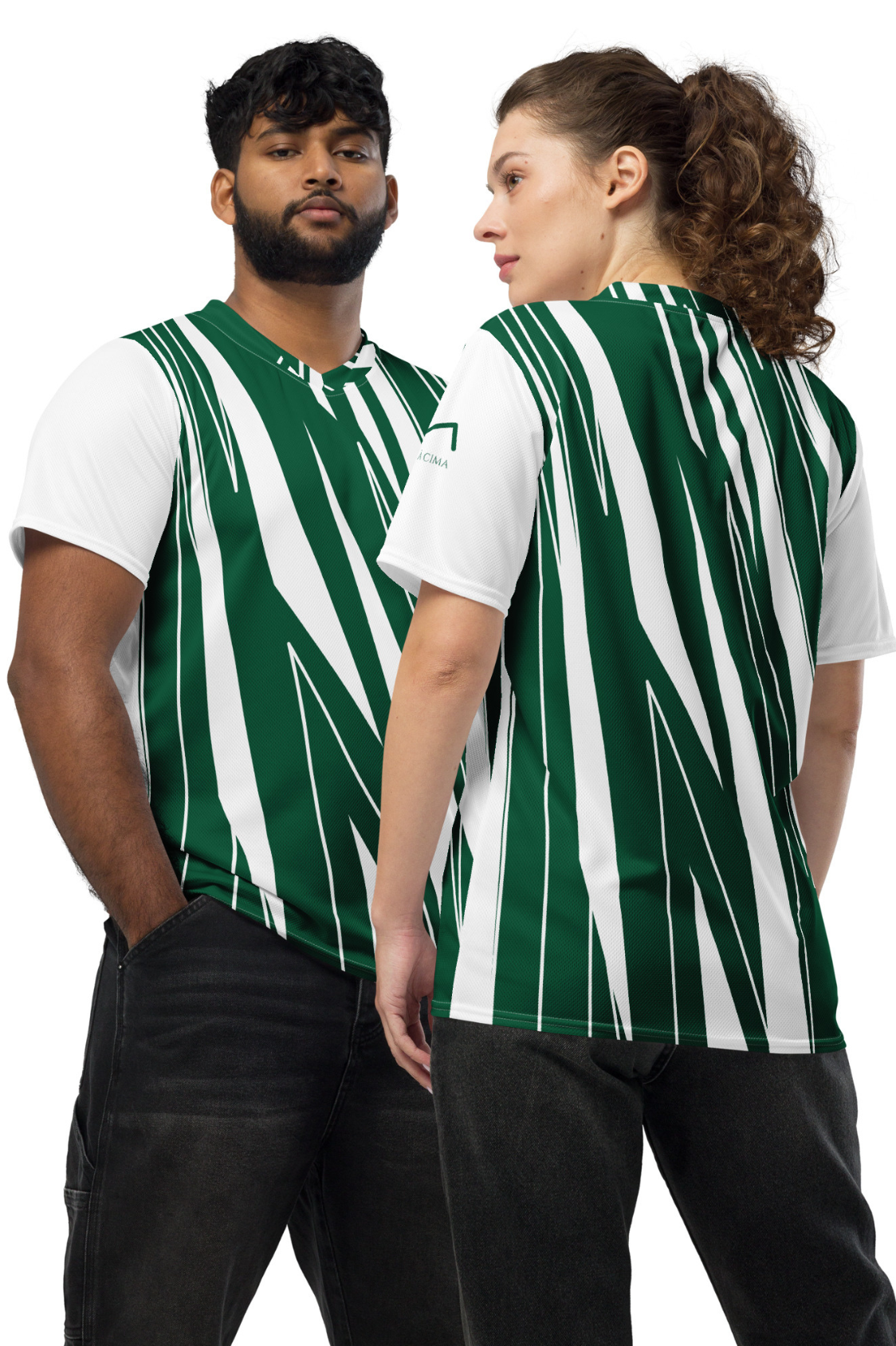 Maillot éco-responsable Homme/Femme MÀC2 Blanc/Vert MARE À CIMA