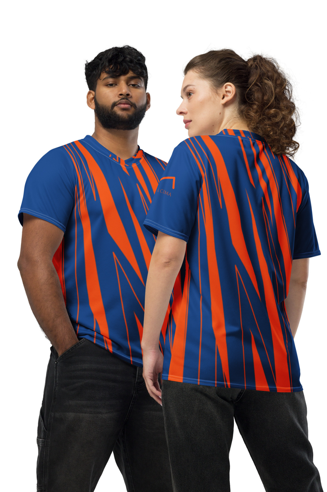 Maillot éco-responsable Homme/Femme MÀC2 Bleu/Orange MARE À CIMA