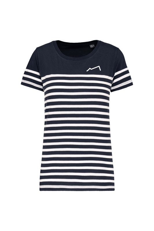 T-shirt Bio Marinière Femme