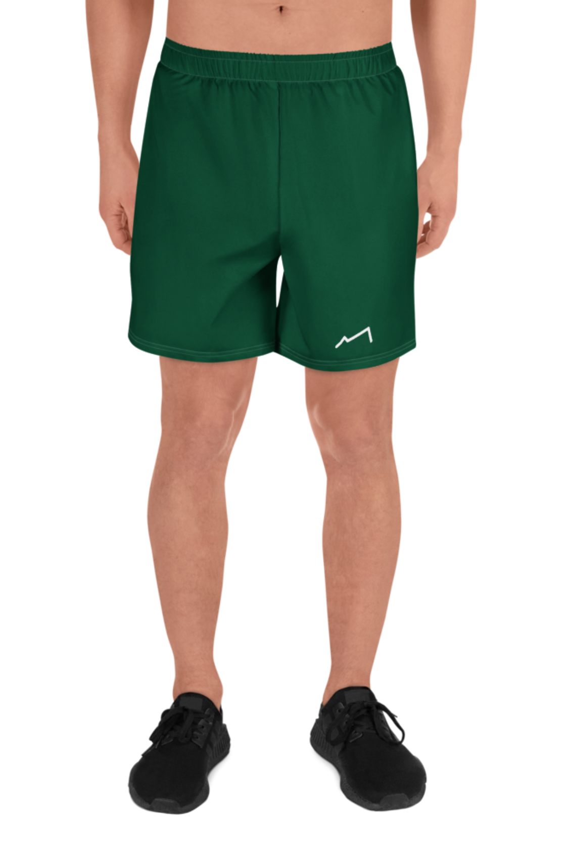 Short athlétique éco-responsable Homme Blanc/Vert MARE À CIMA