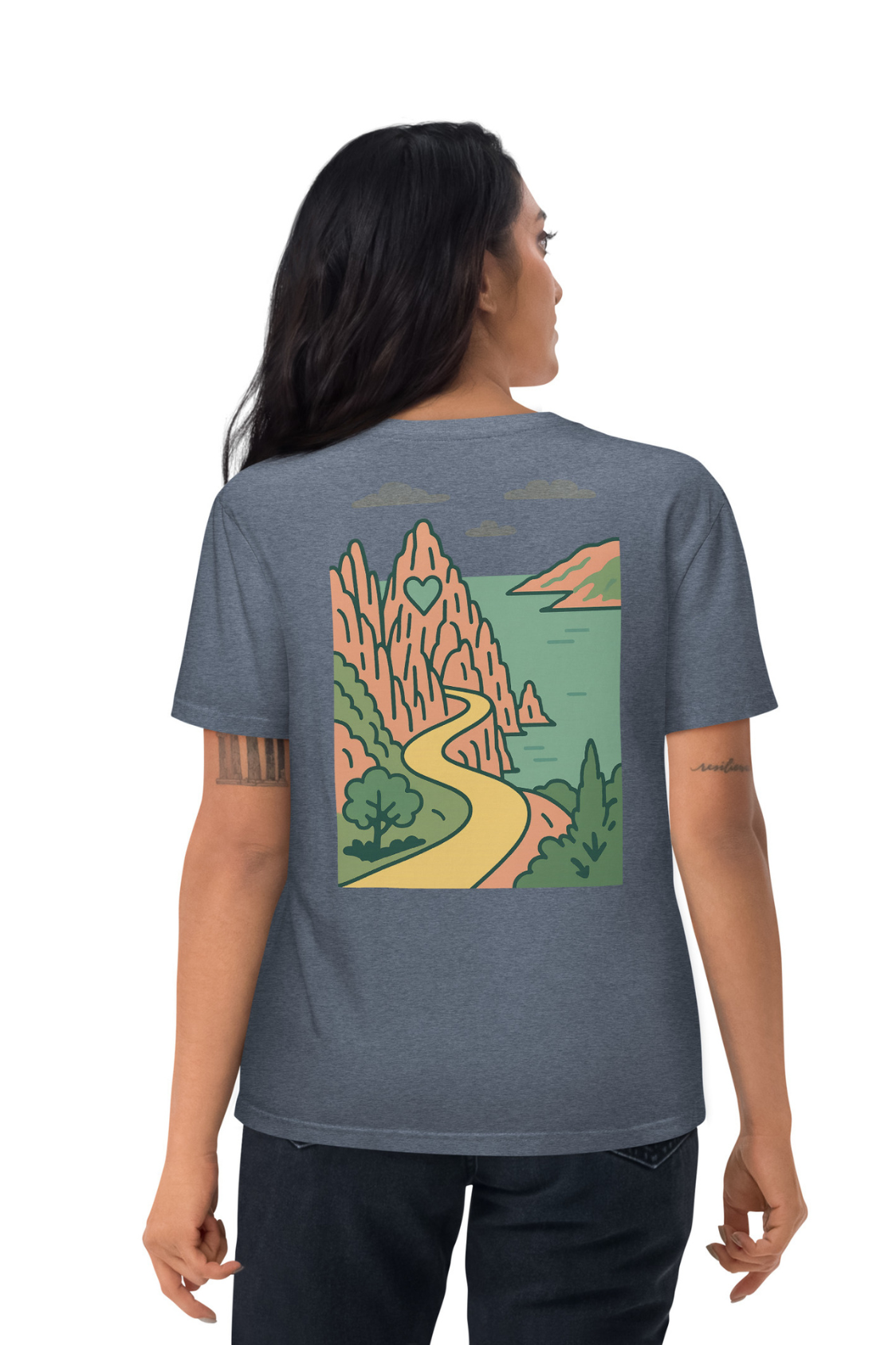 T-shirt Bio Homme/Femme Iconic Piana pastel MARE À CIMA
