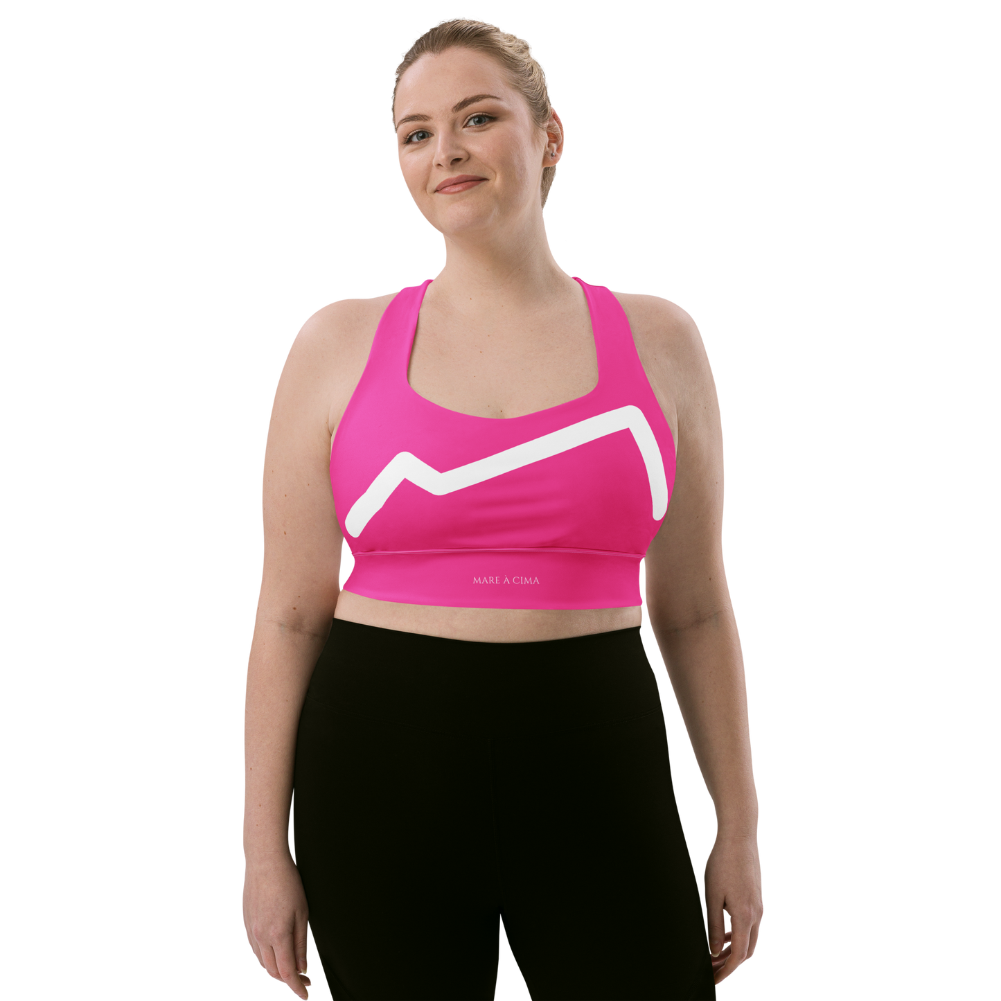 Brassière de sport éco-responsable Femme Ritu Blanc/Rose