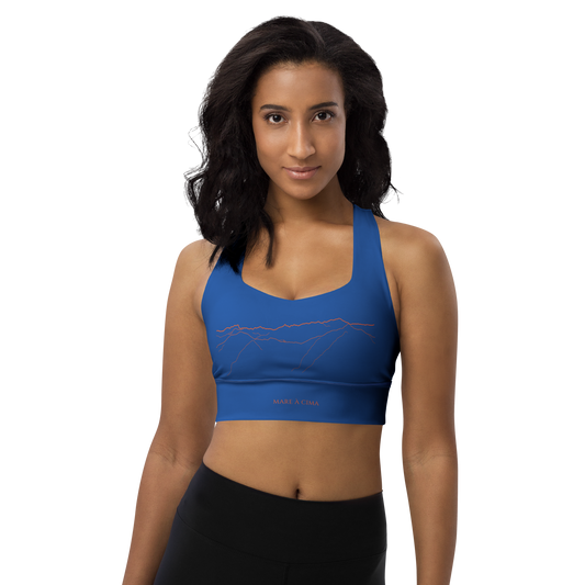 Brassière de sport éco-responsable Renoso Femme Bleu/Orange MARE À CIMA