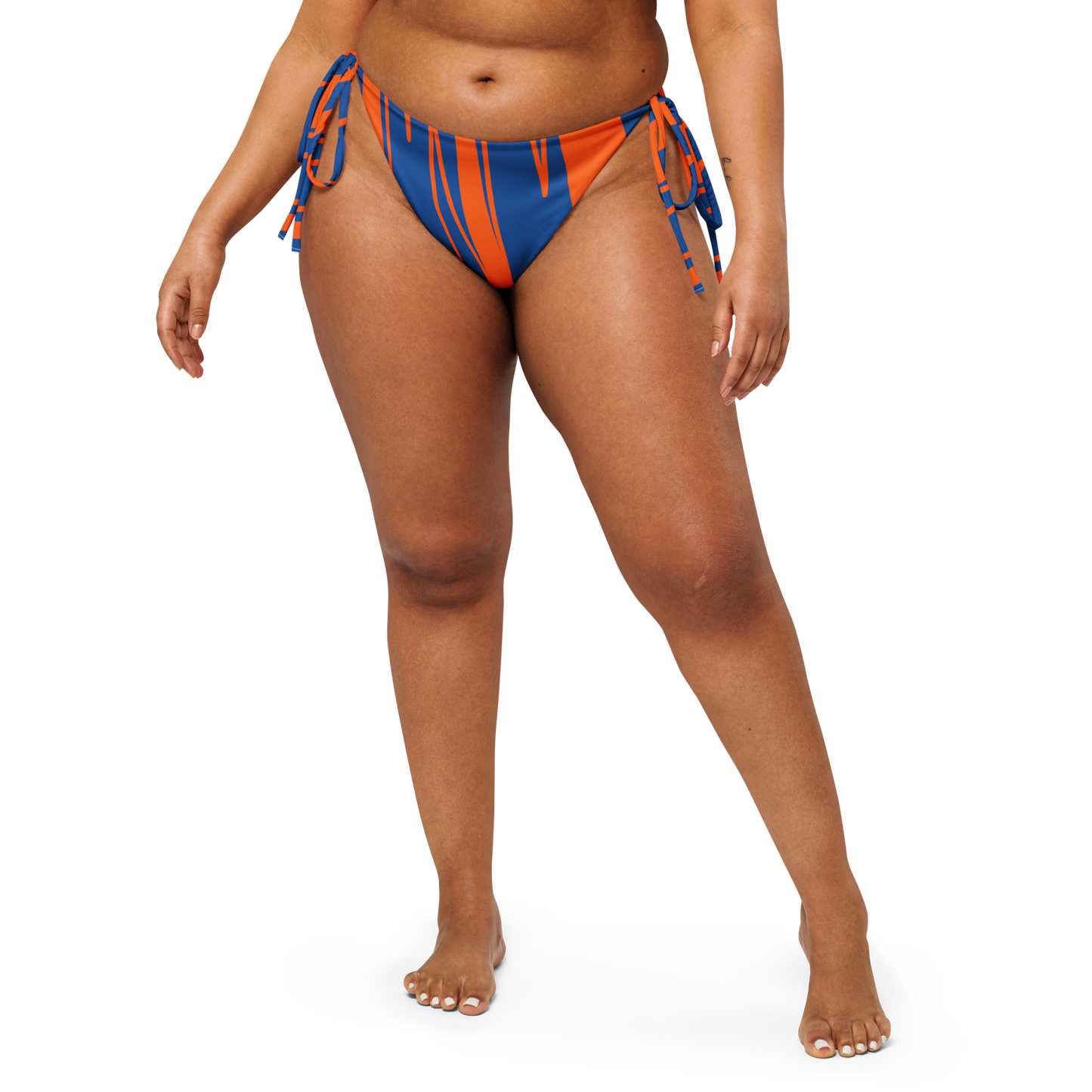 Bas de bikini éco-responsable Bleu/Orange MARE À CIMA